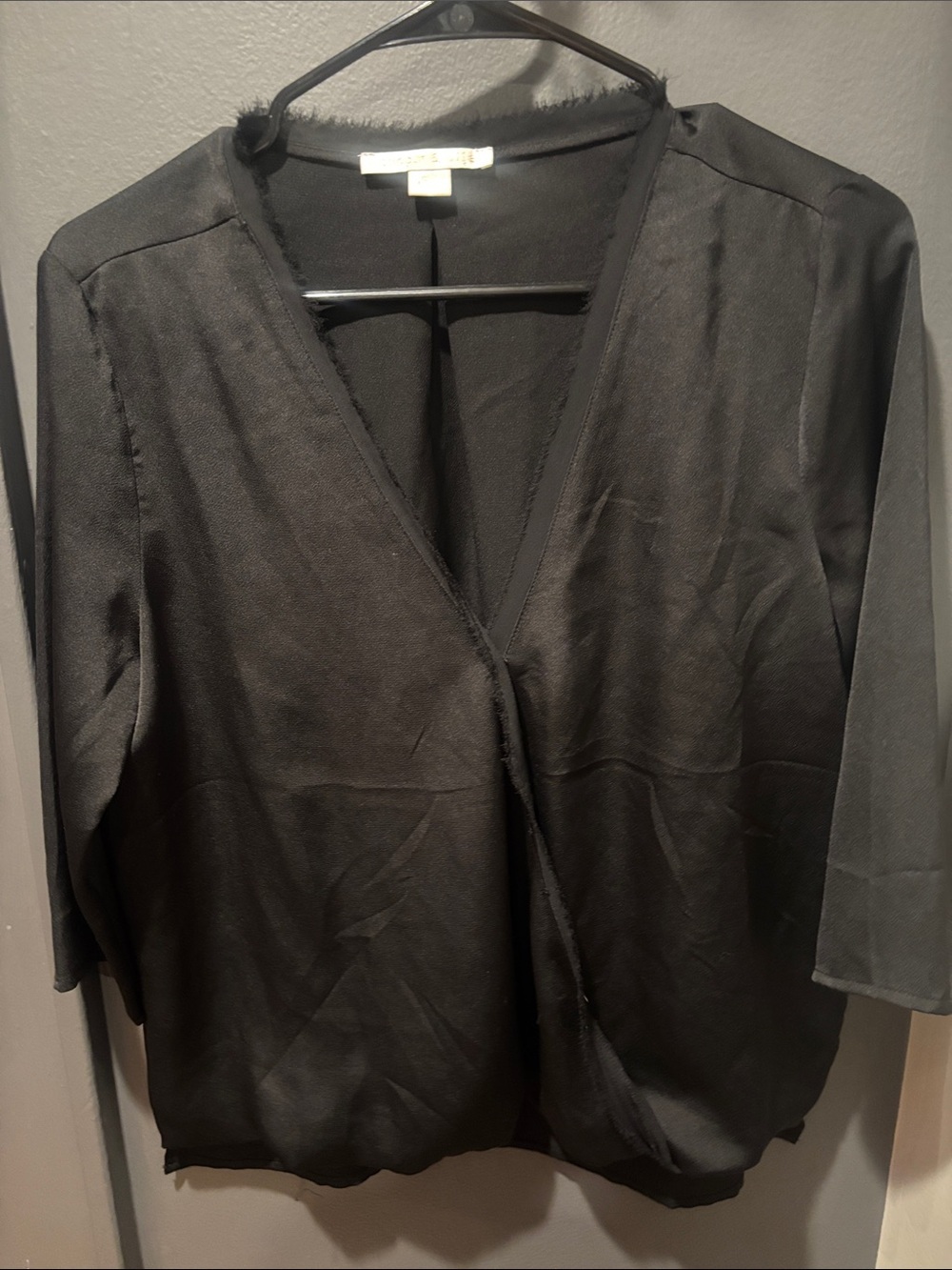 cooper & ella Black Lightweight V-Neck Women’s Top